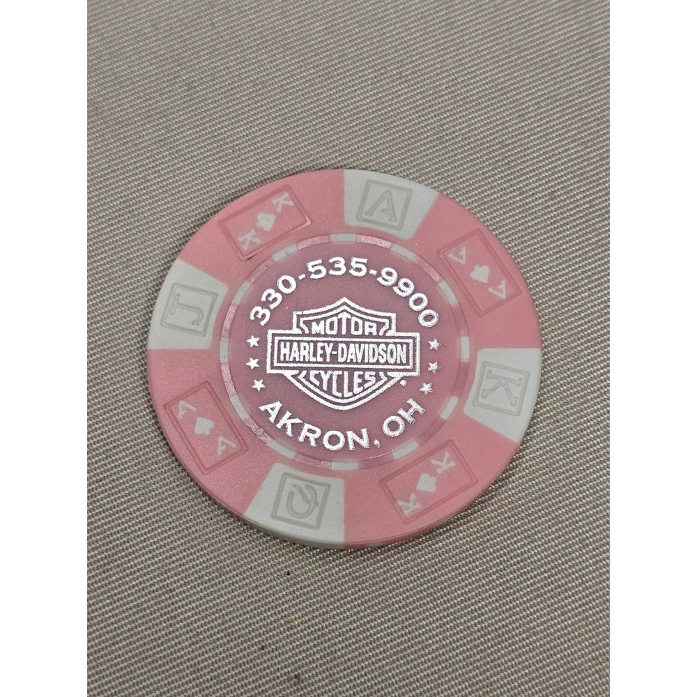 Harley-Davidson Poker Chip Akron Ohio Rubber City